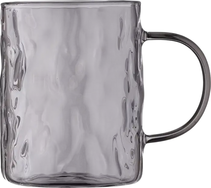 Ardesto Shine AR2626GS Borosilicate Glass Cups, 260 ml, Grey, Temperature Resistant -20 to +150 °C, Dishwasher Safe, Set of 2