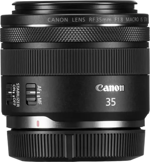 Canon RF 35mm f/1.8 Macro IS STM Lens for Full Frame and APS-C, Image Stabilization 5 Stops, 0.5x Max Magnification, 52mm Filter, Weather Sealed