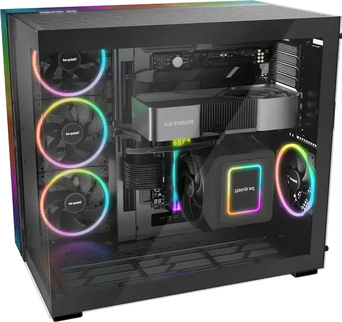 Корпус be quiet! Light Base 900 DX BGW69 Midi-Tower, Черный, панорамное закаленное стекло, инвертируемое шасси, поддержка E-ATX, радиатор 420мм, ARGB LED лента
