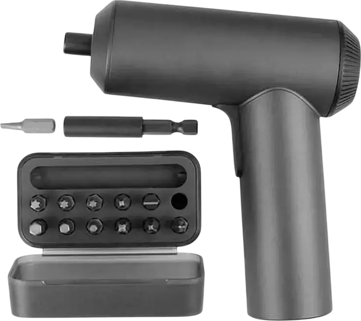 Xiaomi Mi Cordless Screwdriver MJDDLSD001QW Electric Power Tool, 3.6V, 5 N.m Max Torque, 200 r/min Speed, Includes 12 Bits and Extension Rod, Black