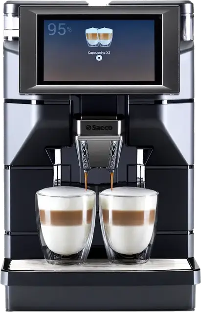 Saeco Magic M1 Automatic Coffee Machine, Whole Bean, 15 Bar Pump, 1900W, Automatic Milk Frothing, Touch Screen, 2L Water Tank, Black