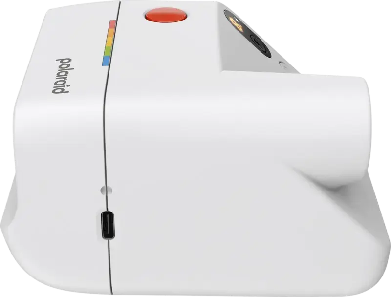 Polaroid Go Generation 3 Instant Camera, White, 63.75mm Lens, Xenon Flash, Selfie Mirror, Self-Timer, Double Exposure, USB Type-C