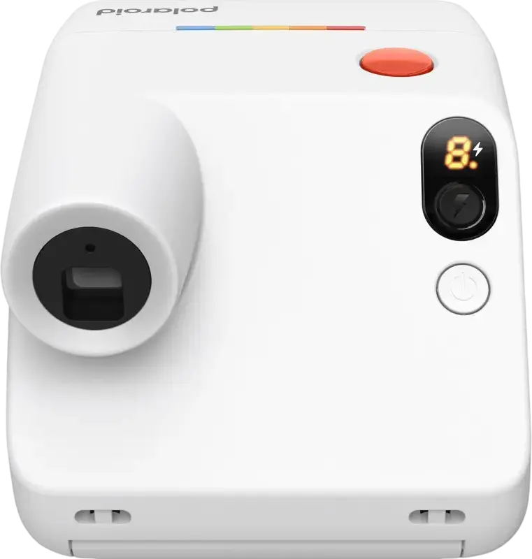 Polaroid Go Generation 3 Instant Camera, White, 63.75mm Lens, Xenon Flash, Selfie Mirror, Self-Timer, Double Exposure, USB Type-C