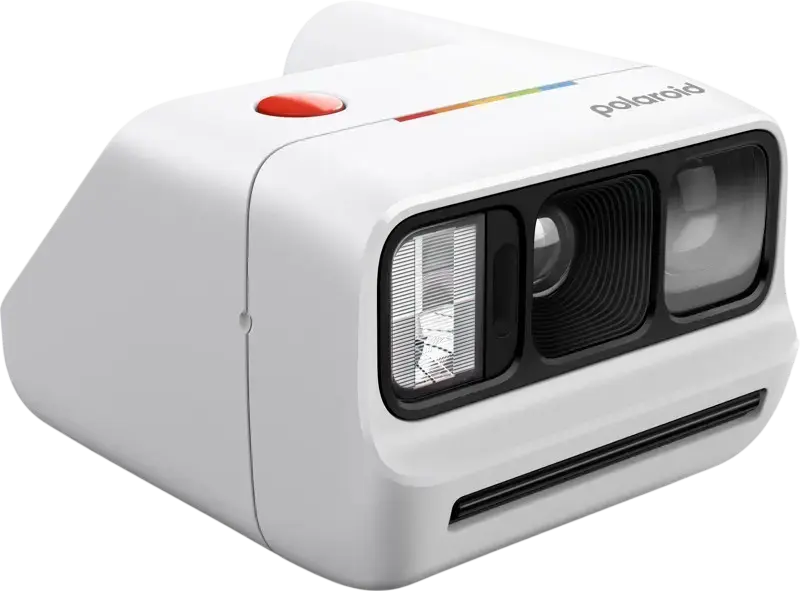 Polaroid Go Generation 3 Instant Camera, White, 63.75mm Lens, Xenon Flash, Selfie Mirror, Self-Timer, Double Exposure, USB Type-C