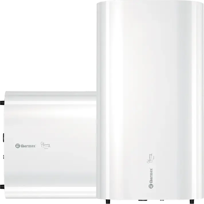 Boiler Electric Thermex Harmony 80 L, Aparat Termina Apa, Carcasa Metalica, Instalare Verticala sau Orizontala, Control Temperatura cu Mod ECO, Alb