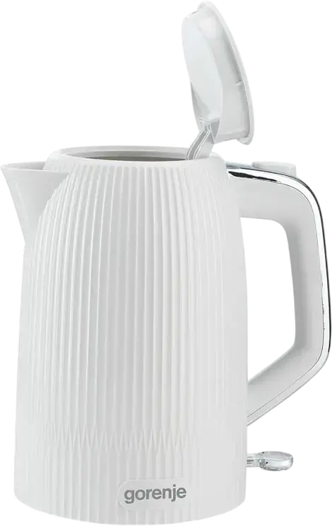 Gorenje K17DPW Electric Kettle, 1.7L, 2200W, Plastic Housing, White, Strix Technology, Anti-calc Filter, 360 Degree Base, Boil-dry Protection