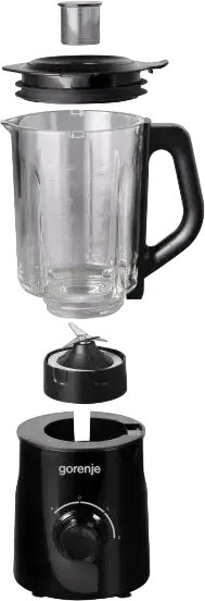 Blender de masa Gorenje B800GBK, 800W, Borcan de Sticla 1.5L, 2 Viteze cu Mod Pulse, Control Rotativ, Negru