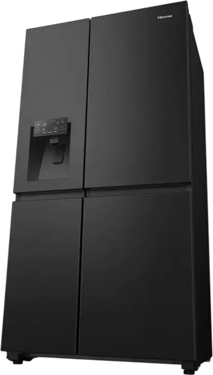 Hisense RS818N4TFE Side-by-Side Refrigerator, 632L, No Frost, Multi Air Flow, Inverter Compressor, Water and Ice Dispenser, Wi-Fi, Black, Energy Class E