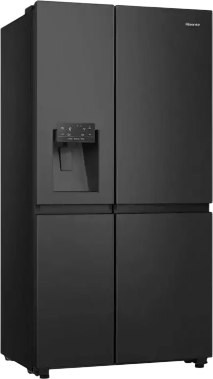 Hisense RS818N4TFE Side-by-Side Refrigerator, 632L, No Frost, Multi Air Flow, Inverter Compressor, Water and Ice Dispenser, Wi-Fi, Black, Energy Class E