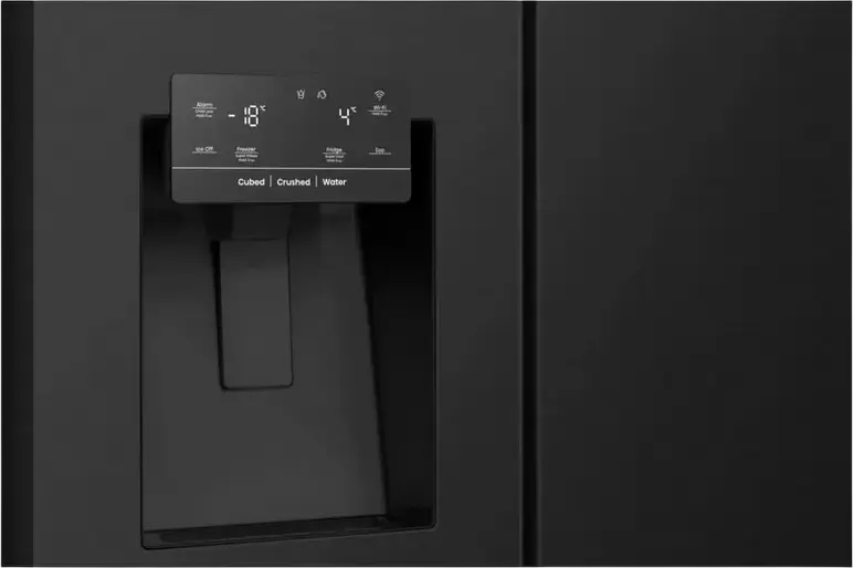 Hisense RS818N4TFE Side-by-Side Refrigerator, 632L, No Frost, Multi Air Flow, Inverter Compressor, Water and Ice Dispenser, Wi-Fi, Black, Energy Class E