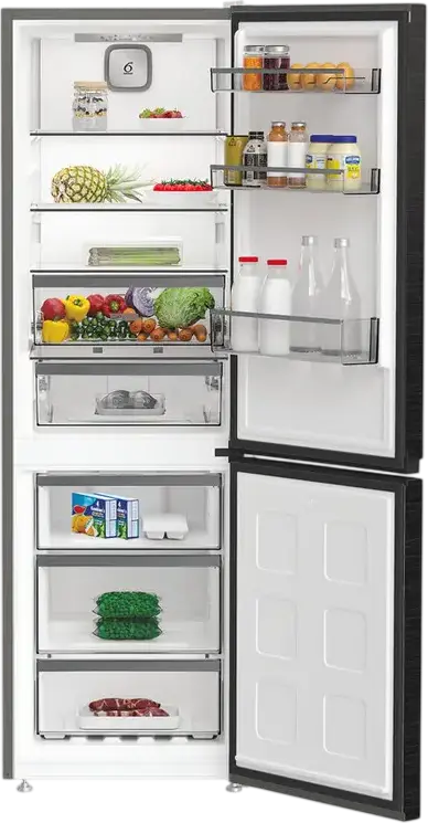Whirlpool WHK 25364 XBR4E Free-standing Combi Refrigerator, Bottom Freezer, No Frost, 316L Total Volume, Energy Class E, Grey, 186.5x59.5x66.3 cm
