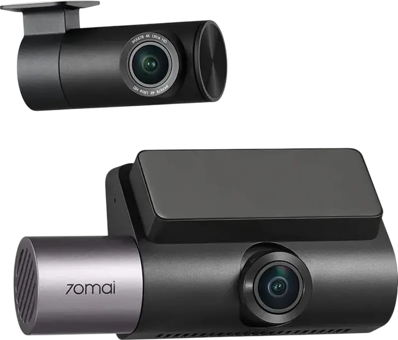 Set Camera Auto 70mai T800 Dual Channel, Camera Frontala 4K UHD si Camera Spate RC41, Unghi Vizualizare 146 Grade, Inregistrare HDR, Wi-Fi, Negru