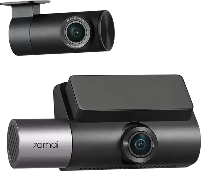 Set Camera Auto 70mai T800 Dual Channel, Camera Frontala 4K UHD si Camera Spate RC41, Unghi Vizualizare 146 Grade, Inregistrare HDR, Wi-Fi, Negru