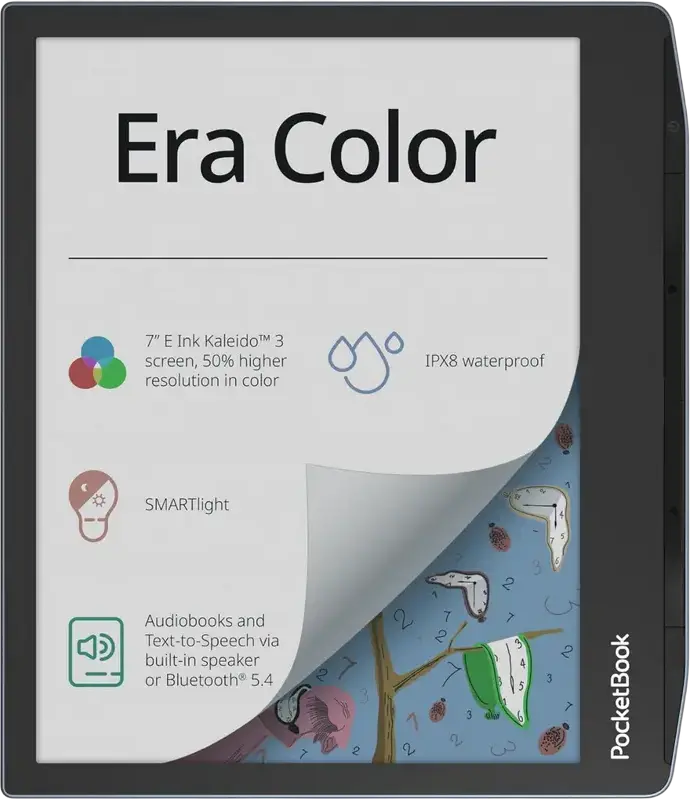 PocketBook Era Color 700 E-Reader, 7-inch E Ink Kaleido 3 Color Screen, 32GB Storage, IPX8 Waterproof, SMARTLight, Wi-Fi, Bluetooth, Stormy Sea