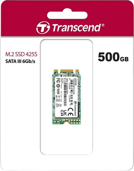 Transcend 425S M.2 SATA III 6Gb/s Internal Solid State Drive SSD 500 GB