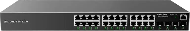 Grandstream GWN7800 GWN7810 Series Enterprise Managed Network Switch, 24 Ports, Layer 2+/3, VLAN, QoS, IGMP/MLD Snooping, GWN.Cloud Management