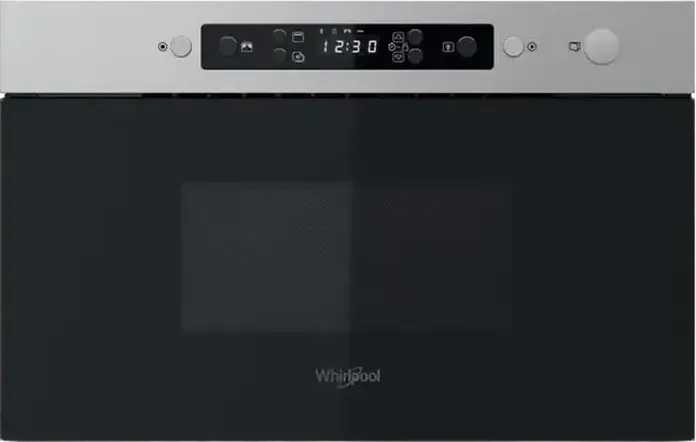 Cuptor cu microunde încorporabil Whirlpool MBNA920X cu Grill Quartz, Capacitate 22L, Putere 750W, Carcasă din Oțel Inoxidabil, Culoare Oțel Inoxidabil și Afișaj LCD