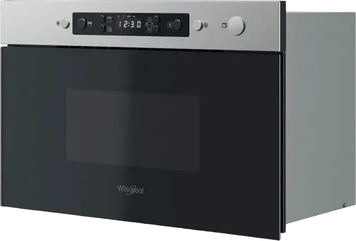 Cuptor cu microunde încorporabil Whirlpool MBNA920X cu Grill Quartz, Capacitate 22L, Putere 750W, Carcasă din Oțel Inoxidabil, Culoare Oțel Inoxidabil și Afișaj LCD