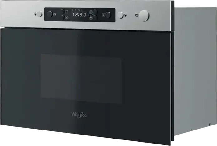 Cuptor cu microunde încorporabil Whirlpool MBNA920X cu Grill Quartz, Capacitate 22L, Putere 750W, Carcasă din Oțel Inoxidabil, Culoare Oțel Inoxidabil și Afișaj LCD