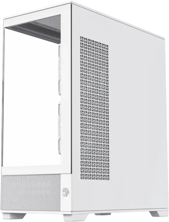 Игровой корпус Gamemax VISTA 2 AB Midi-Tower, закаленное стекло спереди и сбоку, поддержка E-ATX, ARGB вентиляторы, USB-C, PWM хаб, белый