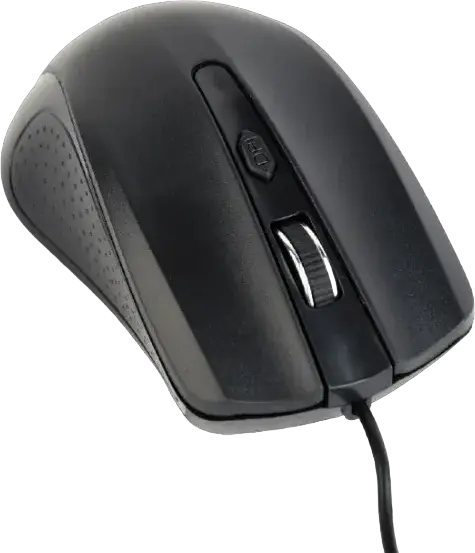 Gembird MUS-4B-01 Wired Optical USB Mouse, Black, 800/1000/1200 DPI Adjustable, 4 Buttons, 1.35m Cable