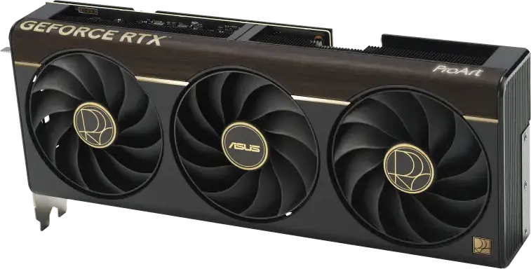 Видеокарта ASUS ProArt GeForce RTX 5080 OC Edition 16GB GDDR7 256-bit PCI Express 5.0 PROART-RTX5080-O16G, 3 вентилятора Axial-tech, SFF Ready
