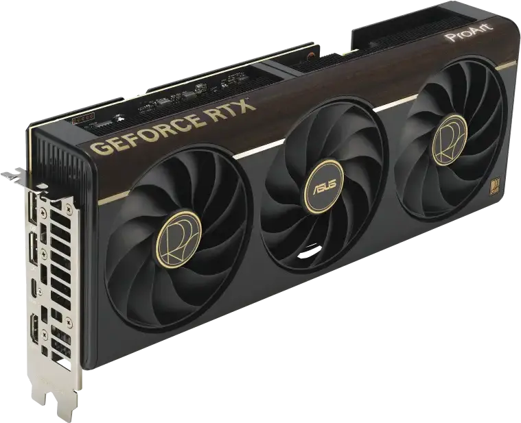 Видеокарта ASUS ProArt GeForce RTX 5080 OC Edition 16GB GDDR7 256-bit PCI Express 5.0 PROART-RTX5080-O16G, 3 вентилятора Axial-tech, SFF Ready