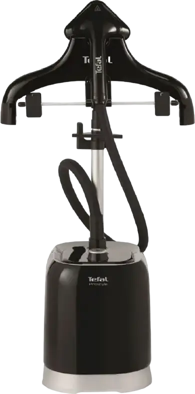 Отпариватель для одежды Tefal Pro Style IT3480E1, 2000 Вт, резервуар 1500 мл, подача пара 42 г/мин, 3 уровня, антинакипин, большой металлический насадкa, черный