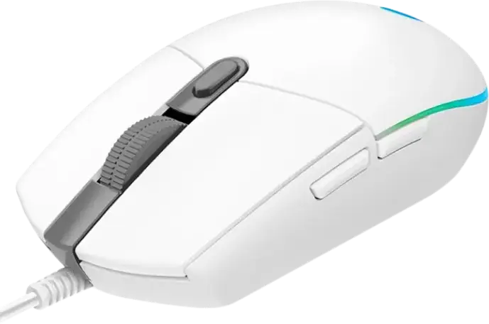 Logitech G102 LIGHTSYNC Wired Gaming Mouse, White, Symmetrical Ambidextrous Design, 8000 DPI Sensor, 6 Programmable Buttons, RGB LIGHTSYNC, 85g
