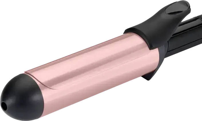 Ondulator de par BaByliss C453E, Tub Extra-lung 38mm Ceramic Rose Quartz, Setari Temperatura Digitala 160-210°C, Ecran LCD, Cablu Rotaitiv