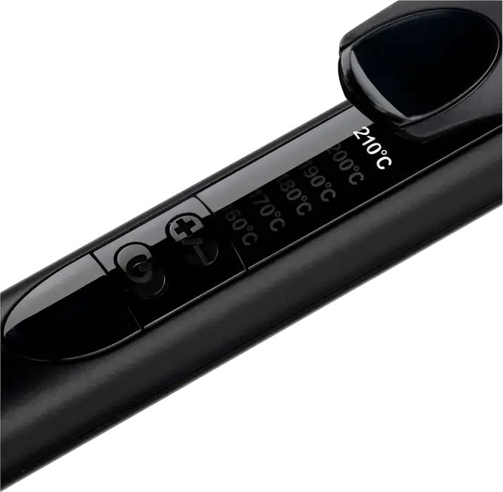 Ondulator de par BaByliss C453E, Tub Extra-lung 38mm Ceramic Rose Quartz, Setari Temperatura Digitala 160-210°C, Ecran LCD, Cablu Rotaitiv