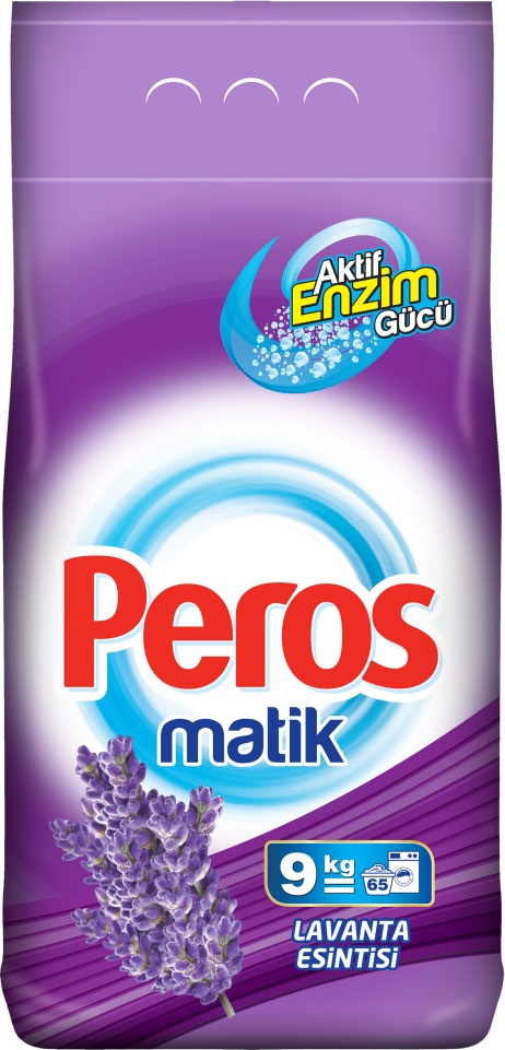 PEROS Detergent praf automat 9 kg, ambalaj moale Lavender Breeze / violet /4935