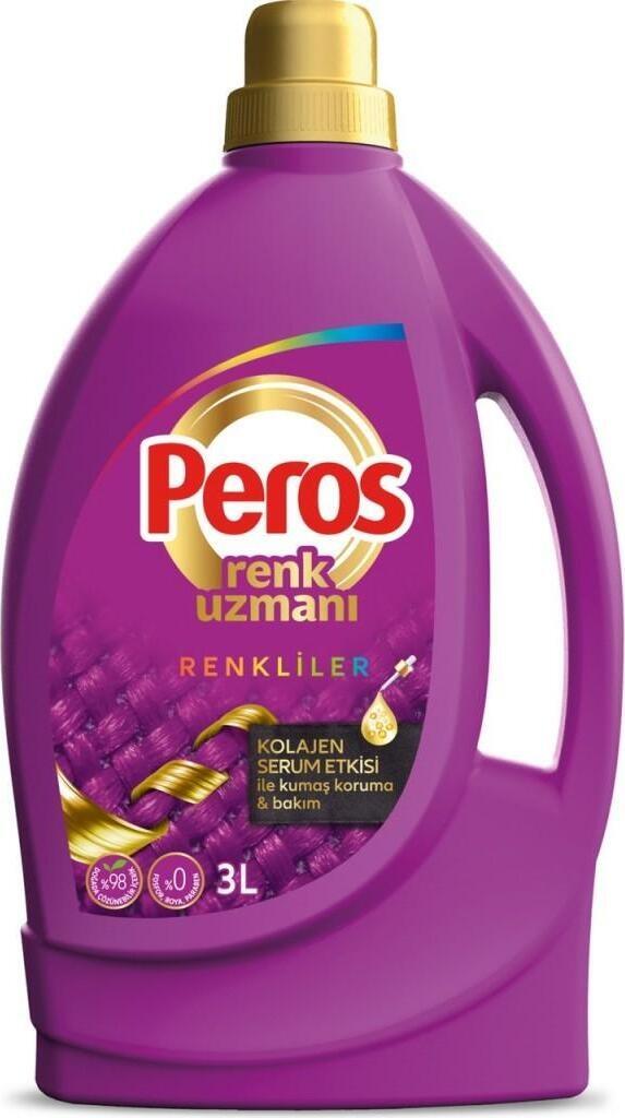 PEROS Detergent lichid p/u spalare automat si manual 3000 ml (Color /rufe colorate )