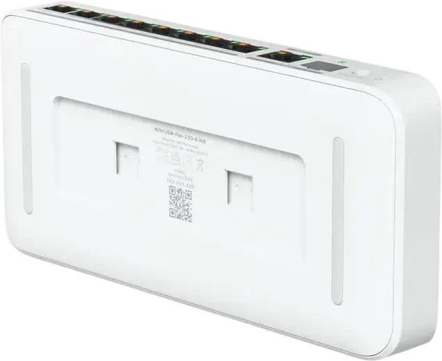 Ubiquiti UniFi Flex 2.5G PoE Switch USW-Flex-2.5G-8-PoE, 8x 2.5GbE PoE++ Ports, 10G SFP+/RJ45 Uplink, 60Gbps Switching Capacity, Compact NDAA Compliant