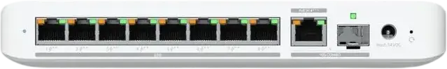 Ubiquiti UniFi Flex 2.5G PoE Switch USW-Flex-2.5G-8-PoE, 8x 2.5GbE PoE++ Ports, 10G SFP+/RJ45 Uplink, 60Gbps Switching Capacity, Compact NDAA Compliant