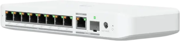 Ubiquiti UniFi Flex 2.5G PoE Switch USW-Flex-2.5G-8-PoE, 8x 2.5GbE PoE++ Ports, 10G SFP+/RJ45 Uplink, 60Gbps Switching Capacity, Compact NDAA Compliant