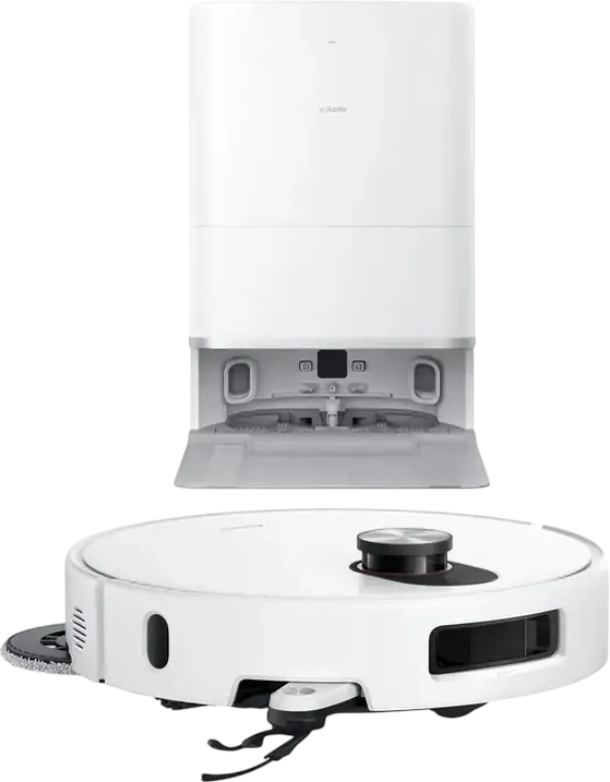 Xiaomi Robot Vacuum 5 White, 20 kPa Suction, 5200 mAh Battery, dToF Radar, Extendable Mop and Side Brush, Dry and Wet Cleaning, Mi Home App, Self-Cleaning Base