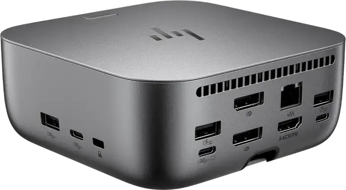 HP Thunderbolt 4 Ultra Dock G6, Alimentare 180W, Transfer Date 40 Gbps, Adaptor Alimentare 230W (Cablu 1m), HP Wolf Security, Gri