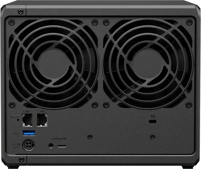Synology DS925+ 4-Bay NAS DiskStation, AMD Ryzen V1500B 4-Core 2.2GHz, 4GB DDR4 ECC RAM, 2x M.2 NVMe Slots, Dual 2.5GbE LAN, USB 3.2 Gen 1, Black