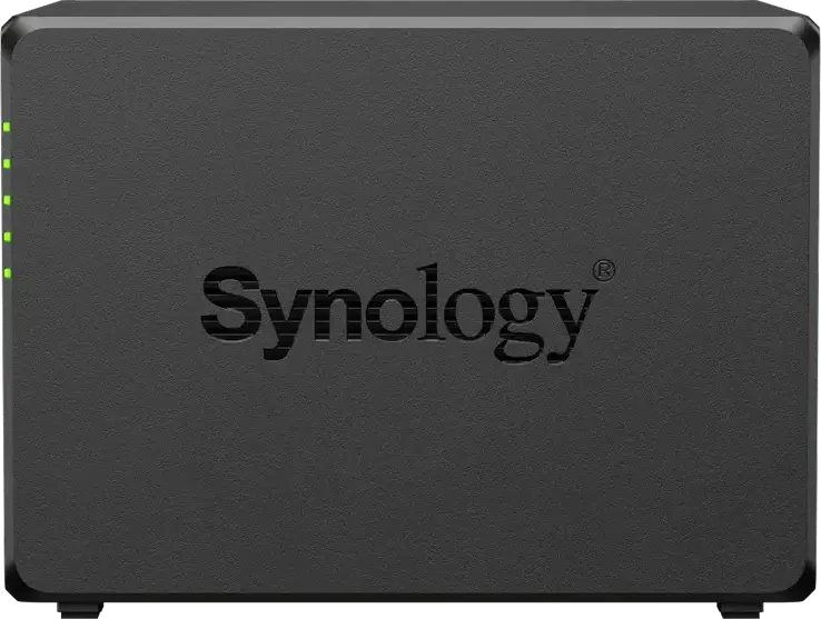 Synology DS925+ 4-Bay NAS DiskStation, AMD Ryzen V1500B 4-Core 2.2GHz, 4GB DDR4 ECC RAM, 2x M.2 NVMe Slots, Dual 2.5GbE LAN, USB 3.2 Gen 1, Black