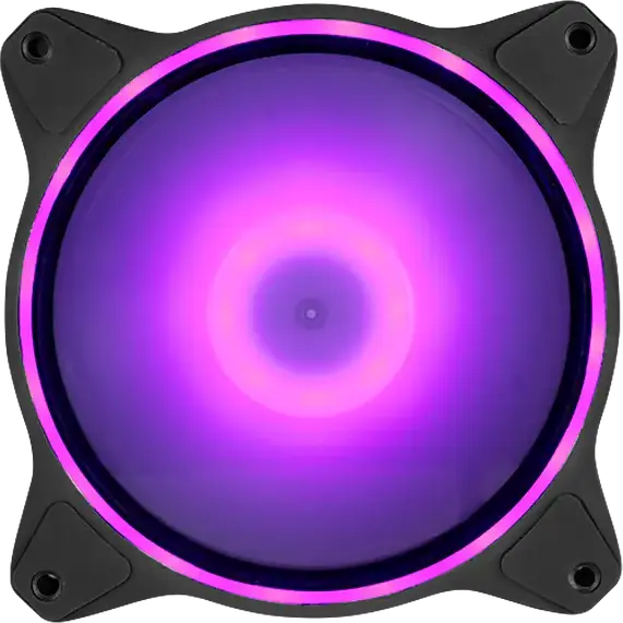 Ventilator PC Chieftec ZF-1225RGB 120mm ARGB, 1600 RPM, Rulment Hidraulic, 4-pin PWM, RGB Adresabil, Negru