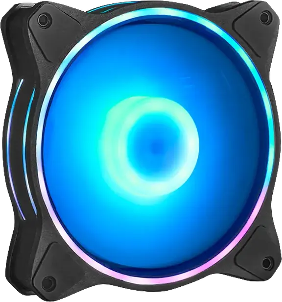Ventilator PC Chieftec ZF-1225RGB 120mm ARGB, 1600 RPM, Rulment Hidraulic, 4-pin PWM, RGB Adresabil, Negru