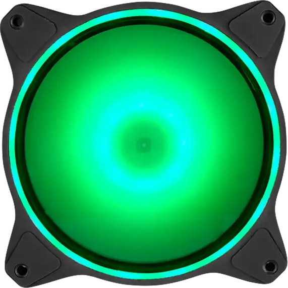 Ventilator PC Chieftec ZF-1225RGB 120mm ARGB, 1600 RPM, Rulment Hidraulic, 4-pin PWM, RGB Adresabil, Negru