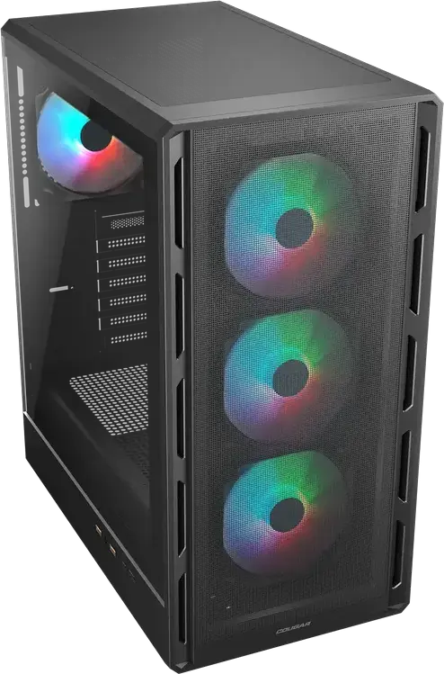 Carcasă PC Cougar Airface Pure RGB, Midi-Tower, Fără PSU, Negru