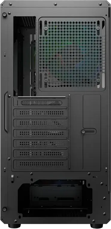 Carcasa PC Cougar Airface Pure RGB Mid Tower CGR-2GA5B-RGB, Fata Plasa Perforata, Panou Lateral Sticla Temperata, 4 Ventilatoare 120mm RGB, ATX, Negru