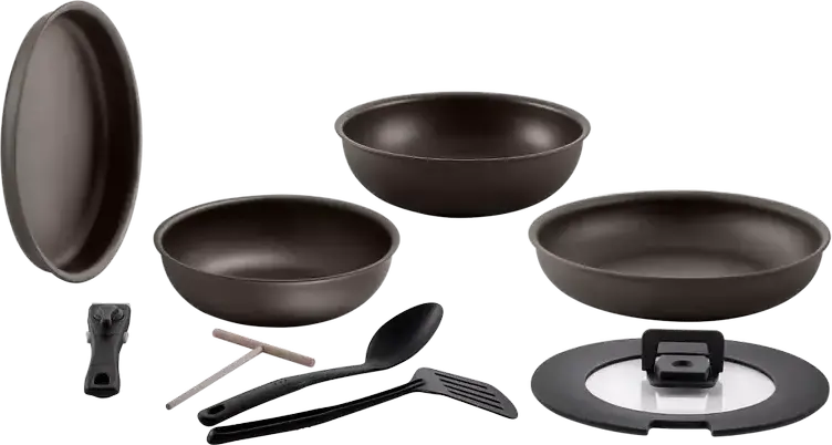 Set de vase Polaris EasyKeep-9D, Cafeniu