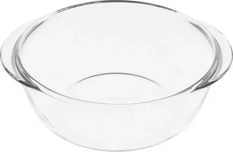 Tava Rotunda de Sticla Borosilicata Pyrex 207B100, 1.0L, Compatibila cu Frigara cu Aer Cald si Cuptor, Rezistenta la Soc Termic, Transparenta