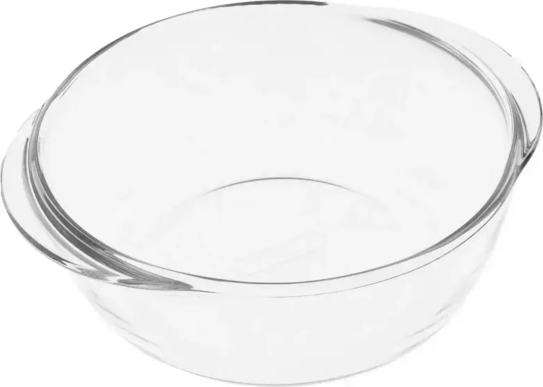 Tava Rotunda de Sticla Borosilicata Pyrex 207B100, 1.0L, Compatibila cu Frigara cu Aer Cald si Cuptor, Rezistenta la Soc Termic, Transparenta