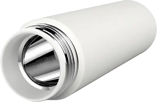 Huohou HU0292 Stainless Steel Thermos Flask, 0.465L Vacuum Insulated Water Bottle, 12h Heat Retention, Screw Cap, White