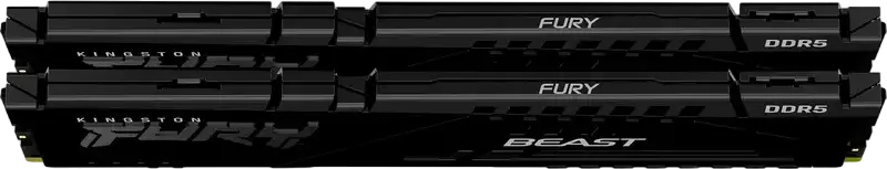 Оперативная память Kingston FURY Beast DDR5 32ГБ Комплект (2x16ГБ) 6000МГц CL30 KF560C36BBE2K2-32, Intel XMP 3.0, AMD EXPO, Низкопрофильный радиатор, Черный